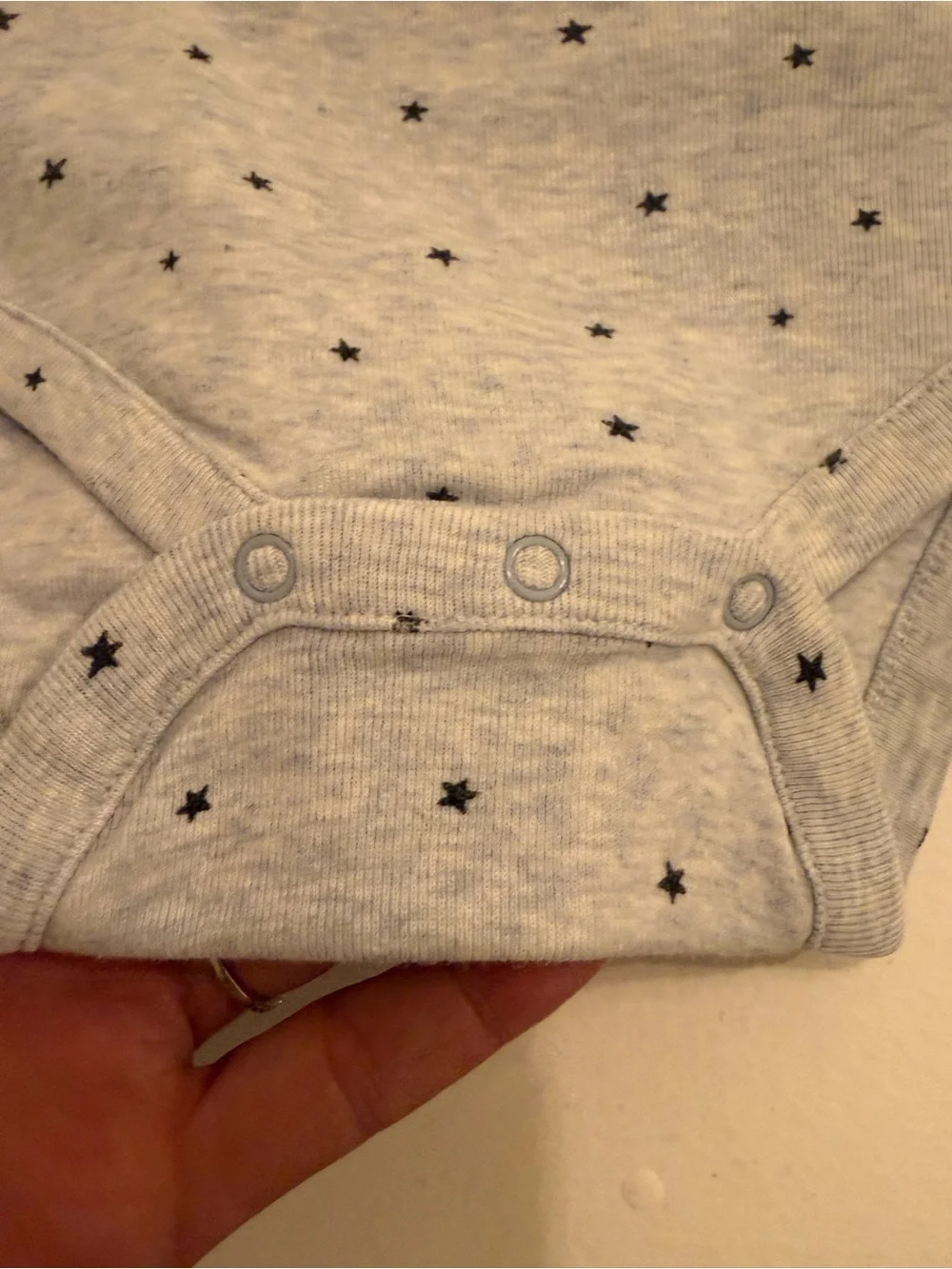 GAP Grey One-Piece Bodysuit with Navy Star Print